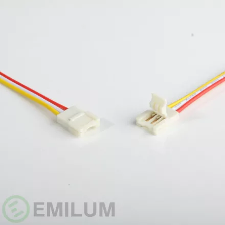 LED szalag 15cm csatlakozókábel, 10 db, 3 tűs, 10mm