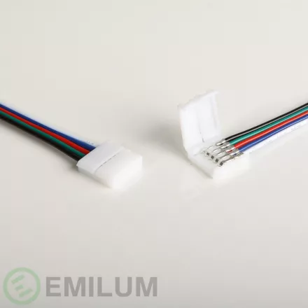 LED szalag 15cm csatlakozókábel, 10 db, 5 tűs, 12mm
