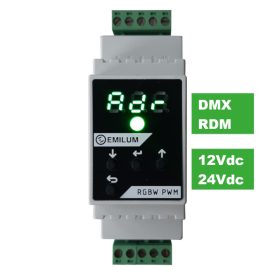 LED PWM Dimmer, 4 canale, DMX RDM, 12-24V, 300W (150W @12V)