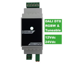 LED PWM dimmer, 4 canale, DALI DT8, 12-24V, 300W (150W @12V)