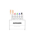 LED PWM dimmer, 4 canale, DALI DT8, 12-24V, 300W (150W @12V)