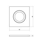 Swing Spot süllyesztett beépítőkeret – fehér, szögletes