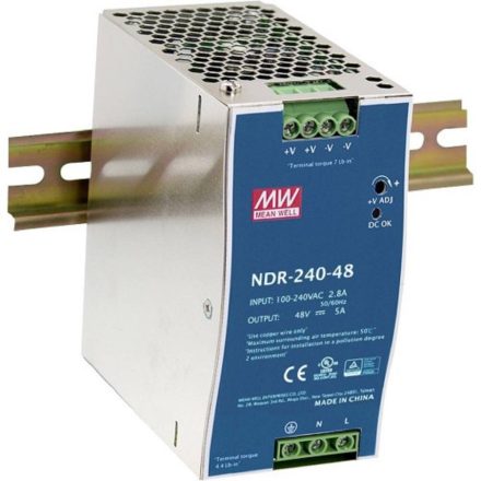 NDR-240-24 Sursa de alimentare (șină DIN) Tensiune constantă 240 W 0 - 10 A 24 V DC PFC